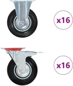 vidaXL Ρόδες 32 τεμ. 125 χιλ.