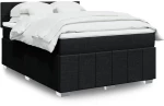 vidaXL Κρεβάτι Boxspring με Στρώμα Μαύρο 160x200 εκ. Υφασμάτινο