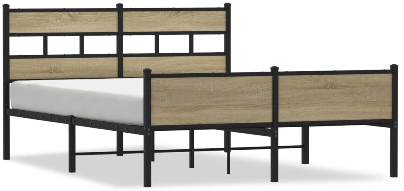 vidaXL Πλαίσιο Κρεβατιού Χωρ. Στρώμα Sonoma Δρυς 140x190εκ. Επ. Ξύλο