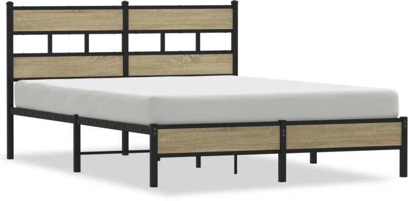 vidaXL Πλαίσιο Κρεβατιού Χωρ. Στρώμα Sonoma Δρυς 150x200εκ. Επ. Ξύλο