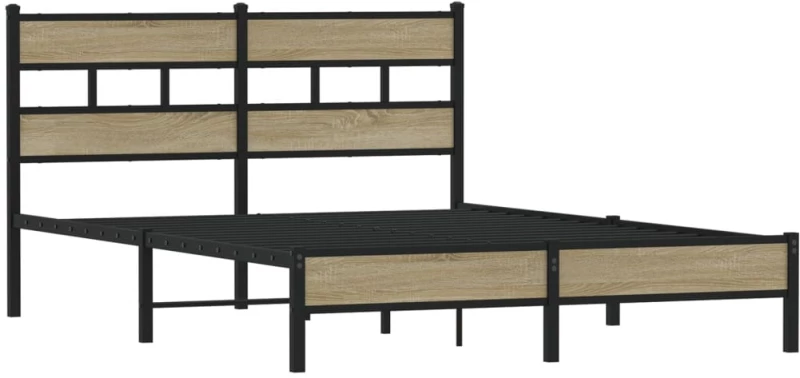 vidaXL Πλαίσιο Κρεβατιού Χωρ. Στρώμα Sonoma Δρυς 150x200εκ. Επ. Ξύλο