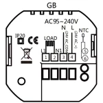 Smart θερμοστάτης χώρου BHT-15GBLW, πετρελαίου, WiFi, λευκός