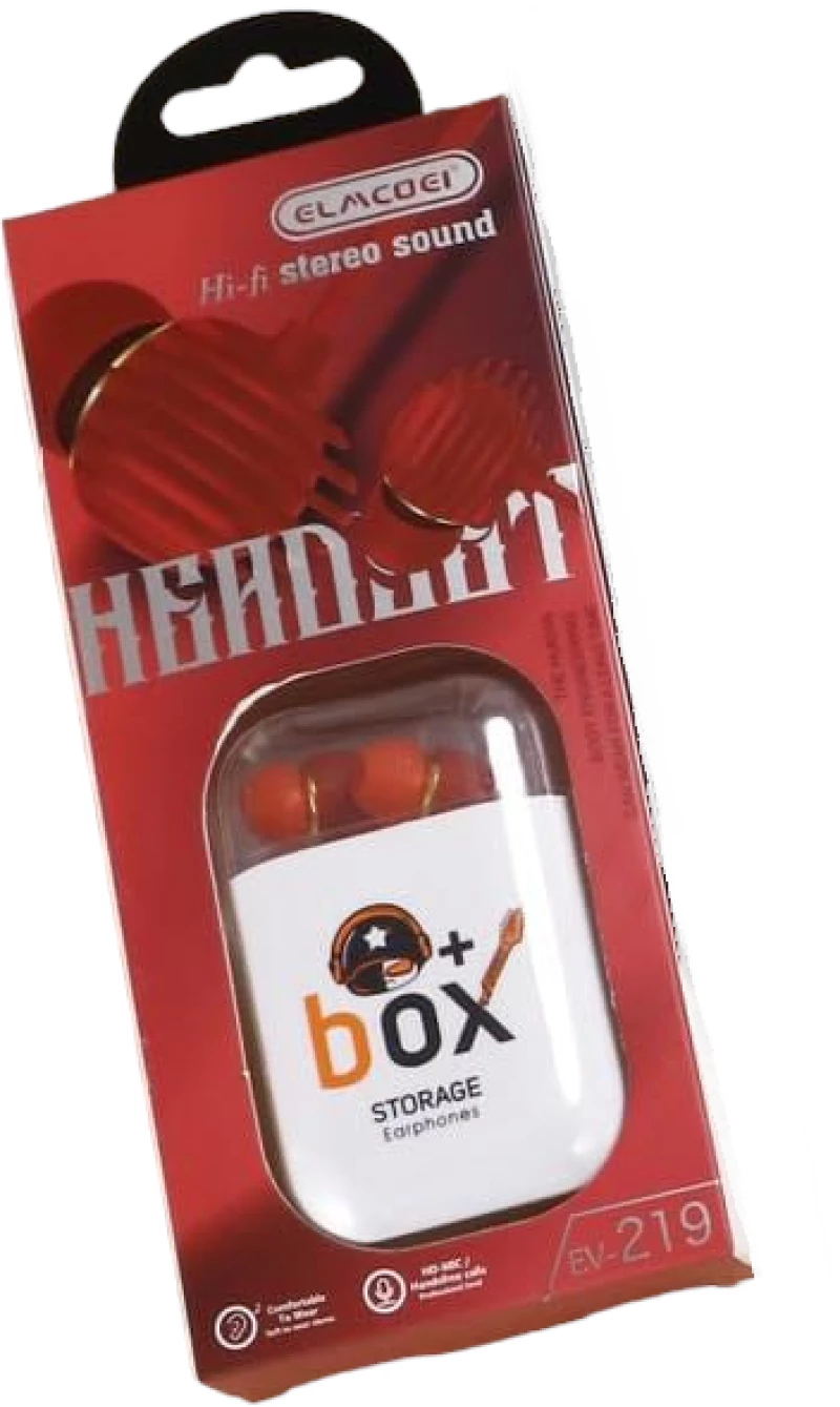 Ενσύρματα ακουστικά - EV-219 - 202555 - Red