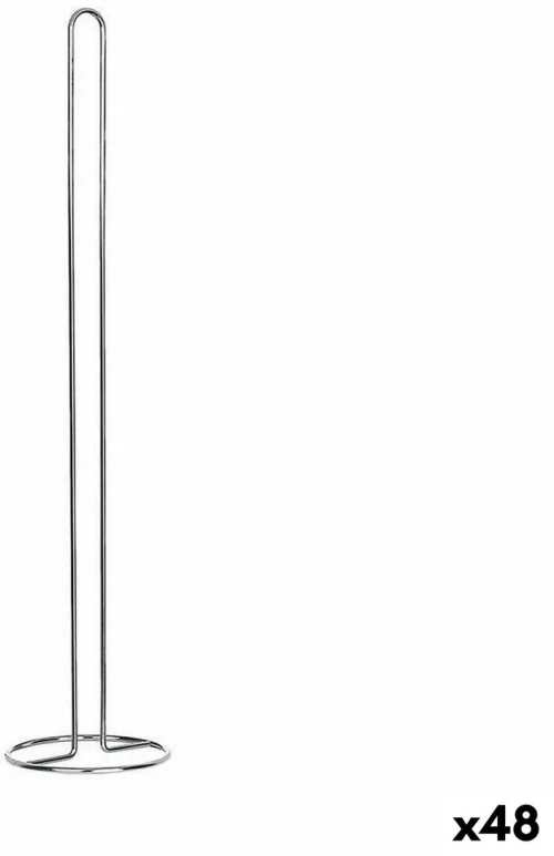 Βάση για το Χαρτί Υγείας Ασημί Xρώμιο 13,5 x 60,5 x 13,5 cm (48 Μονάδες)