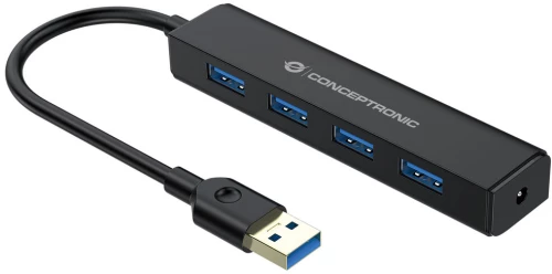 USB Hub Conceptronic C4PUSB3 Μαύρο