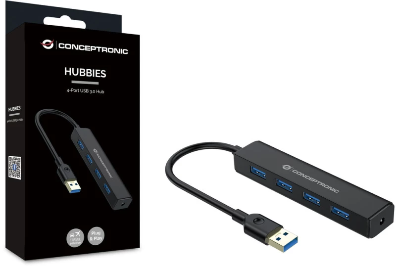USB Hub Conceptronic C4PUSB3 Μαύρο
