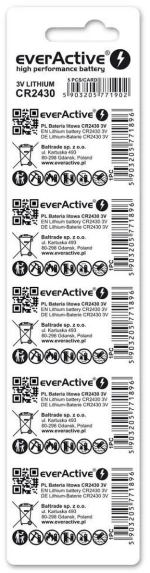 Μπαταρίες EverActive CR2430 (5 Μονάδες)