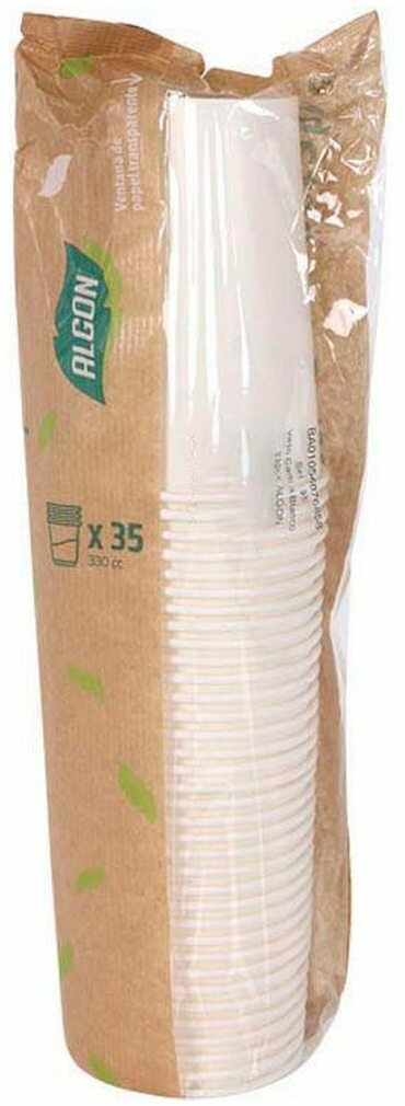 Σετ ποτηριών Algon Αναλώσιμα Χαρτόνι 330 ml Λευκό 10 Τεμάχια (20 Μονάδες)