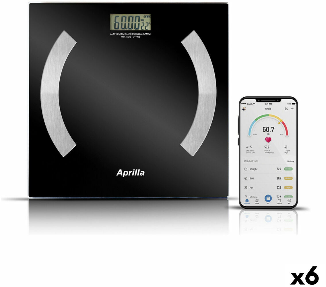 Ψηφιακή Ζυγαριά με Bluetooth Aprilla (x6)