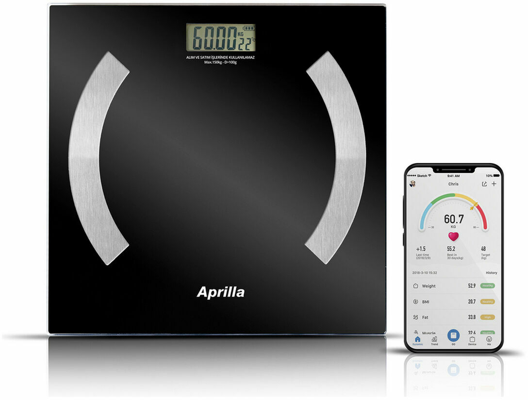 Ψηφιακή Ζυγαριά με Bluetooth Aprilla (x6)