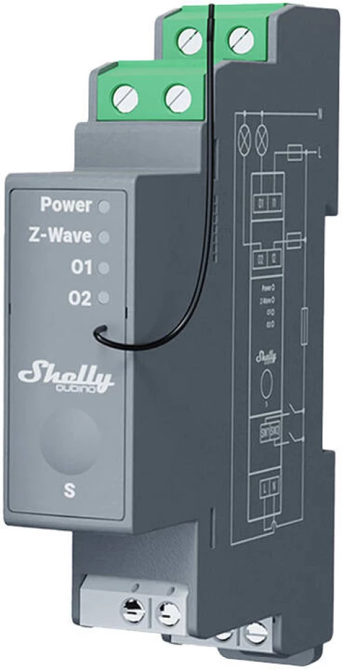 2-channel DIN rail relay Shelly Qubino Pro 2