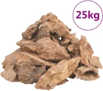 vidaXL Πέτρες Dragon Stones Καφέ 25 κιλά 1-10 εκ.