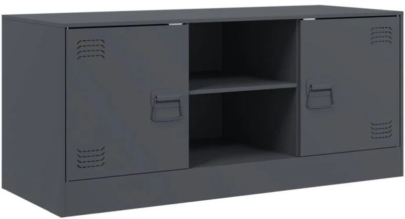 vidaXL Έπιπλο Τηλεόρασης Ανθρακί 99x39x44 εκ. από Χάλυβα