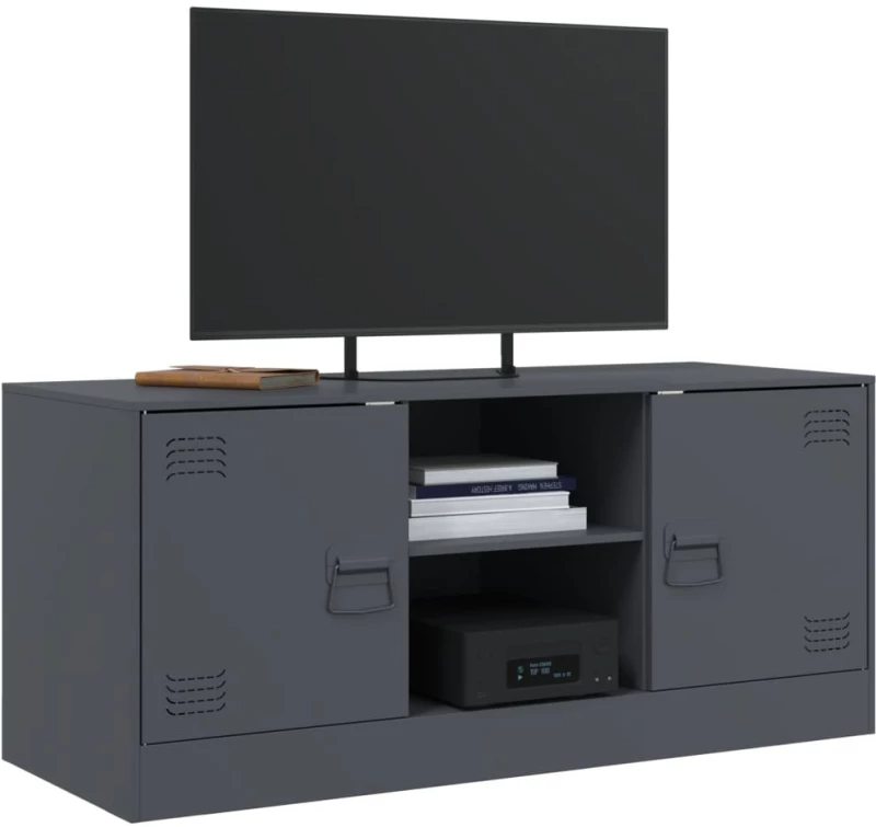 vidaXL Έπιπλο Τηλεόρασης Ανθρακί 99x39x44 εκ. από Χάλυβα