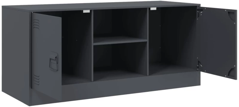 vidaXL Έπιπλο Τηλεόρασης Ανθρακί 99x39x44 εκ. από Χάλυβα