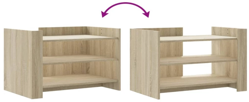 vidaXL Τραπεζάκι Σαλονιού Sonoma Δρυς 80x50x50 εκ. Επεξεργασμένο Ξύλο
