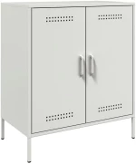 vidaXL Μπουφές Λευκός 68x39x79 εκ. από Ατσάλι