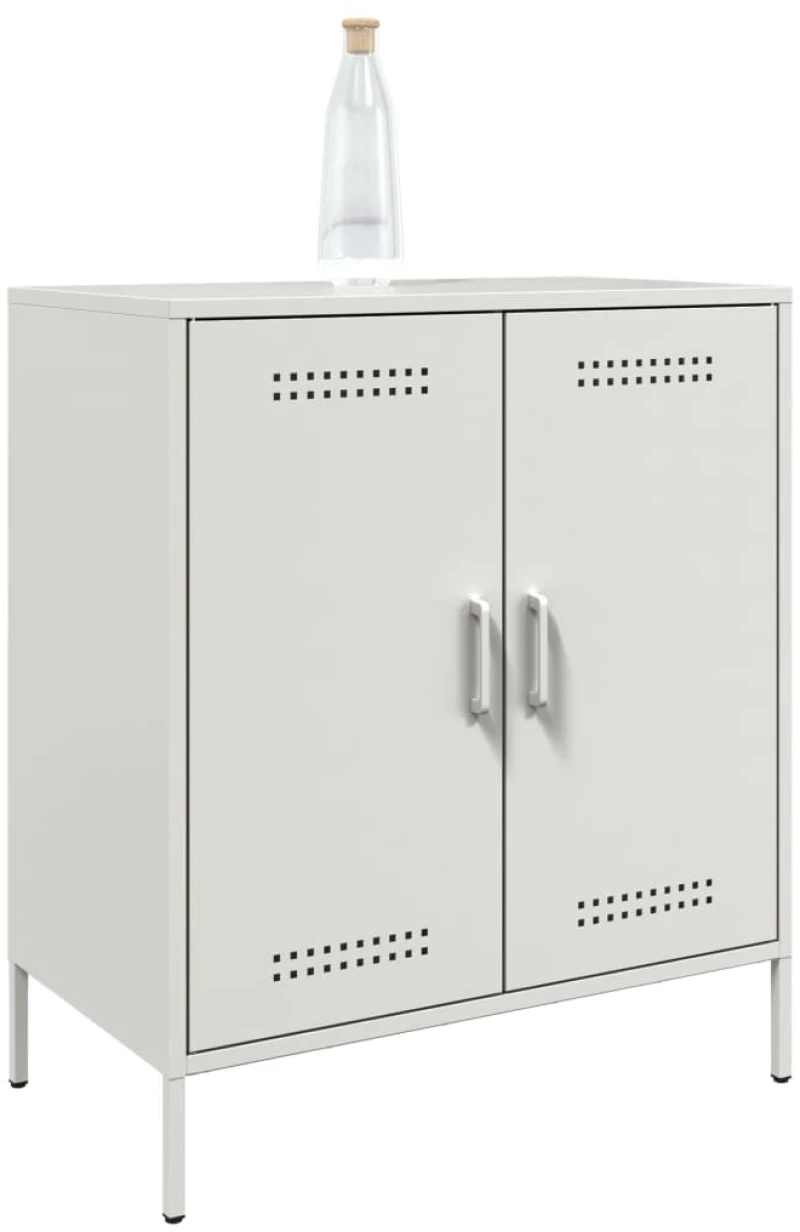 vidaXL Μπουφές Λευκός 68x39x79 εκ. από Ατσάλι