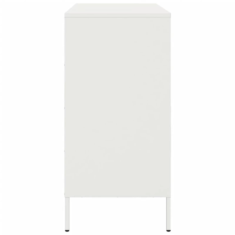 vidaXL Μπουφές Λευκός 68x39x79 εκ. από Ατσάλι
