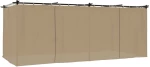 vidaXL Κιόσκι με Κουρτίνες Taupe 6x3 μ. Ατσάλινο