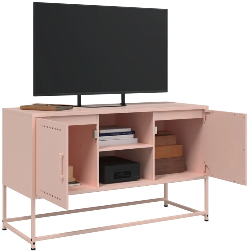 vidaXL Μπουφές Ροζ 36x39x123 εκ. από Ατσάλι