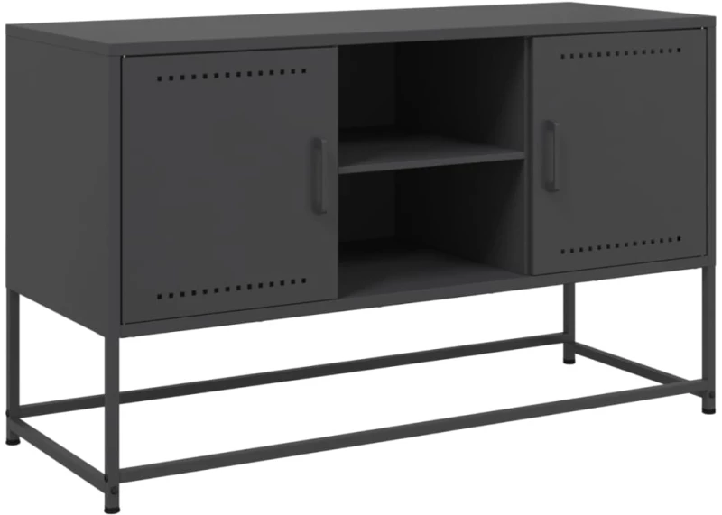 vidaXL Έπιπλο Τηλεόρασης Μαύρο 100,5x39x60,5 εκ. Ατσάλινο