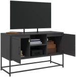 vidaXL Έπιπλο Τηλεόρασης Μαύρο 100,5x39x60,5 εκ. Ατσάλινο