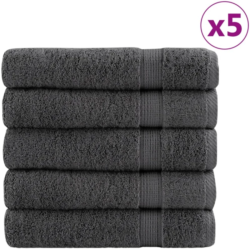 vidaXL Πετσέτες Μπάνιου Premium SOLUND 25 Τεμ Ανθρακί 70x140εκ 600gsm