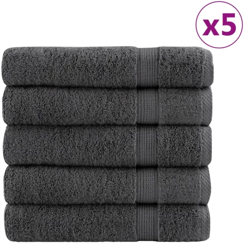 vidaXL Πετσέτες Μπάνιου Premium SOLUND 25 Τεμ Ανθρακί 70x140εκ 600gsm
