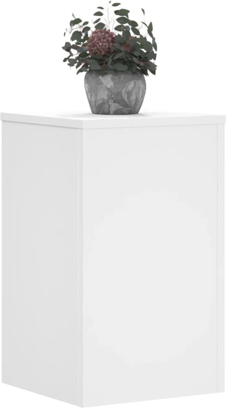 vidaXL Βάσεις Φυτών 2 τεμ. Λευκές 30x30x50 εκ. από Επεξεργασμένο Ξύλο