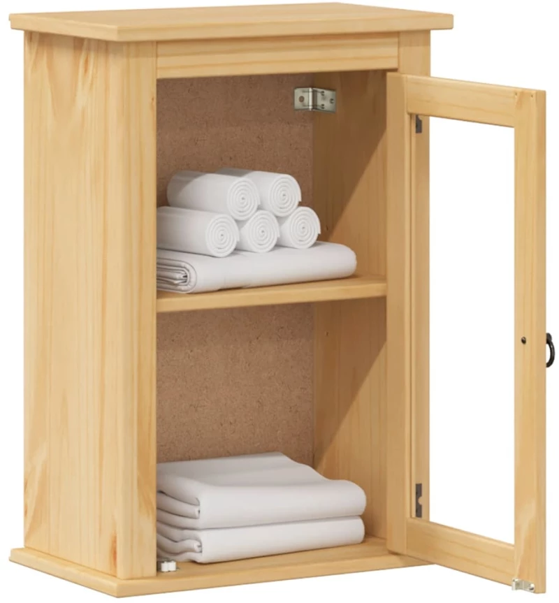 vidaXL Ντουλάπι Μπάνιου Επιτ. Corona 45x27x64,5εκ Μασίφ Ξύλο Πεύκου