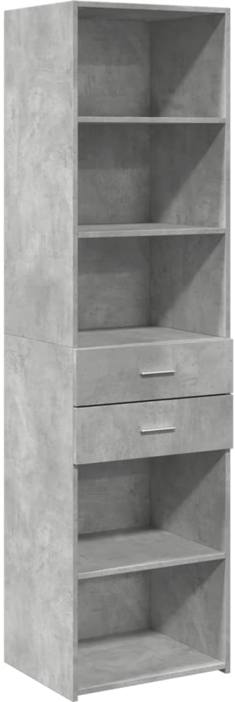 vidaXL Ντουλάπι Γκρι Σκυροδέματος 50x42,5x185 εκ. Επεξεργασμένο Ξύλο