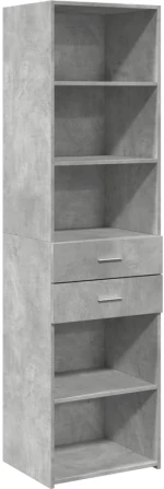 vidaXL Ντουλάπι Γκρι Σκυροδέματος 50x42,5x185 εκ. Επεξεργασμένο Ξύλο
