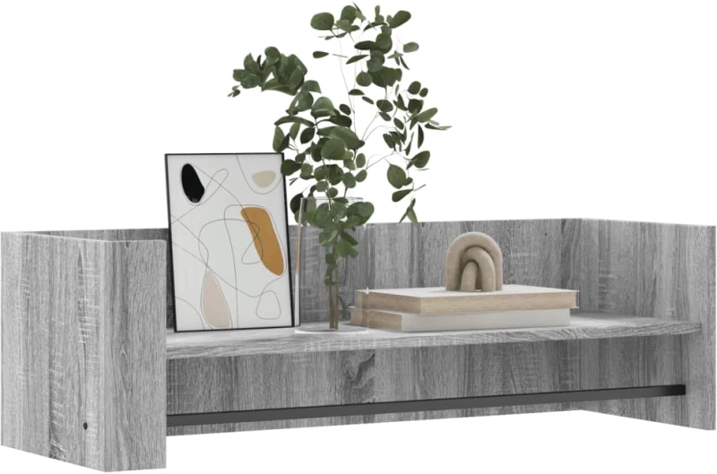 vidaXL Ραφιέρα Τοίχου Γκρι Sonoma 100x35x30,5 εκ. Επεξεργασμένο Ξύλο