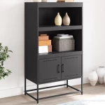 vidaXL Ραφιέρα Μαύρη 68,5x38,5x123,5 εκ. από Ατσάλι