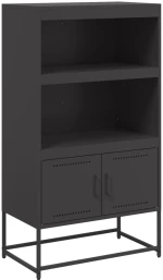 vidaXL Ραφιέρα Μαύρη 68,5x38,5x123,5 εκ. από Ατσάλι
