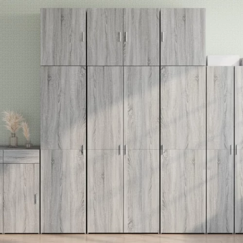 vidaXL Ντουλάπι Γκρι Sonoma 80x42,5x249 εκ. από Επεξεργασμένο Ξύλο