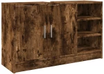 vidaXL Ντουλάπι Νιπτήρα Καπνιστή Δρυς 90x29x55 εκ. Επεξεργασμένο Ξύλο