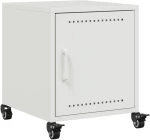 vidaXL Κομοδίνο Λευκό 36x39x43,5 εκ. από Χάλυβα