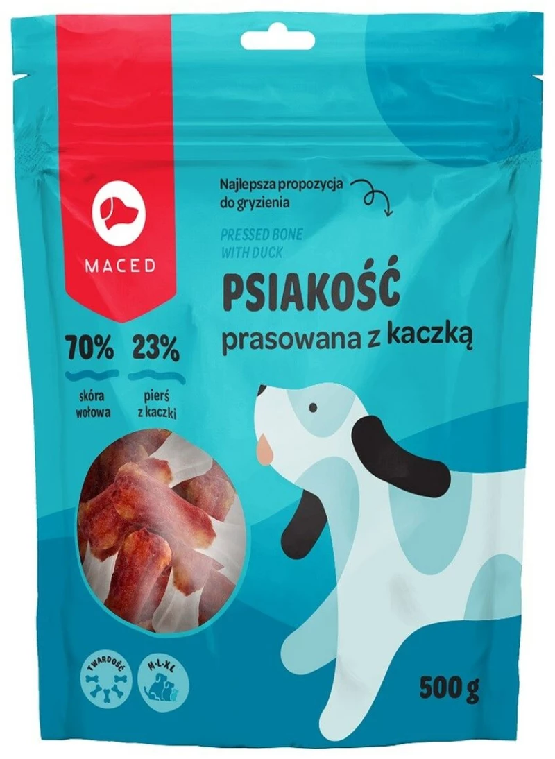 Σνακ για τον Σκύλο Maced MACED Pressed bone with duck - masticable para perros - 500g Πάπια 500 g