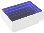 vidaXL Τραπεζάκι Σαλονιού με LED Λευκό 70x50x30 εκ. Επεξεργασμένο Ξύλο