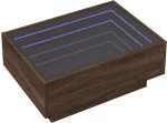 vidaXL Τραπεζάκι Σαλονιού με LED Δρυς 70x50x30 εκ. Επεξεργασμένο Ξύλο