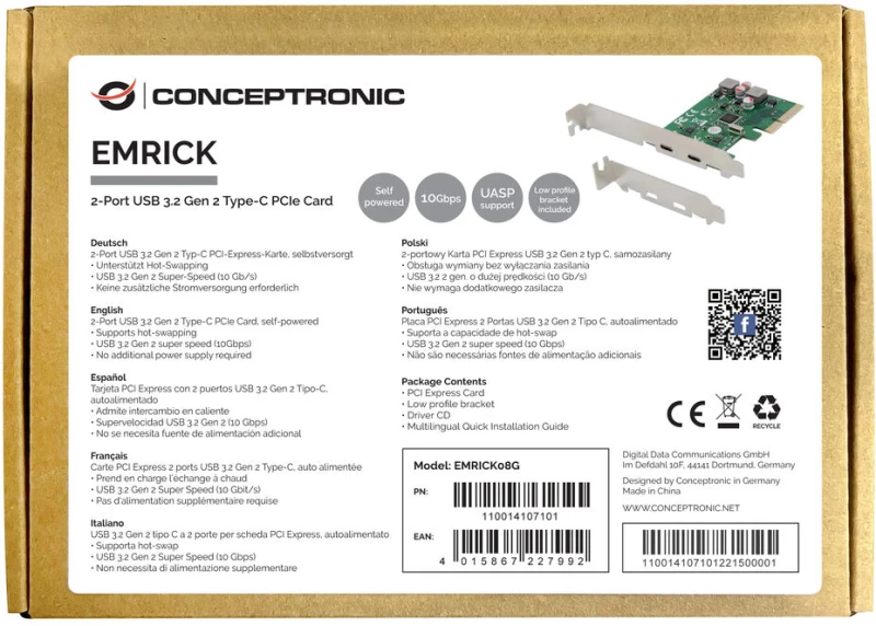 Κάρτα PCI Conceptronic EMRICK08G