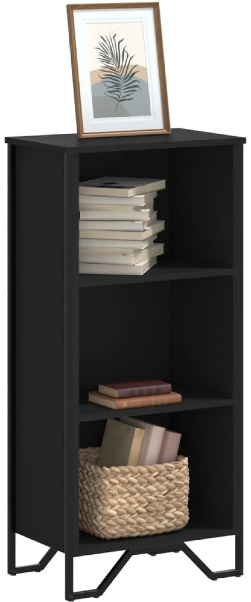 vidaXL Βιβλιοθήκη Μαύρη 50x31x106 εκ. από Επεξεργασμένο Ξύλο