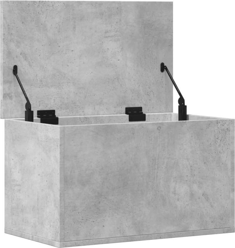 vidaXL Κουτί Αποθήκευσης Γκρι Σκυροδέματος 60x35x35 εκ. Επεξεργ. Ξύλο