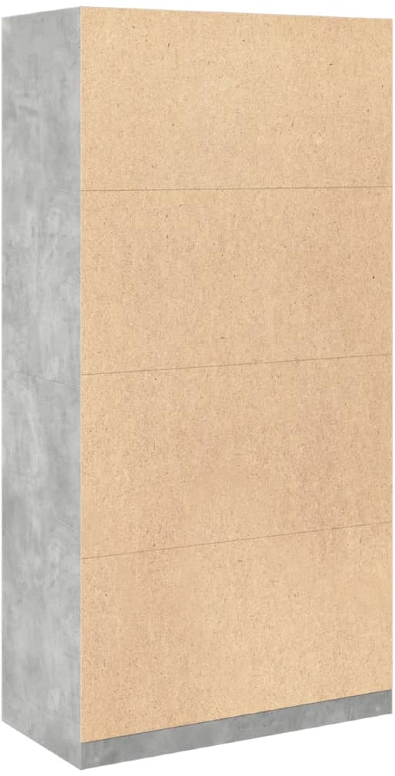 vidaXL Ντουλάπα Γκρι του Σκυροδέματος 100x50x200εκ. Επεξεργασμένο Ξύλο