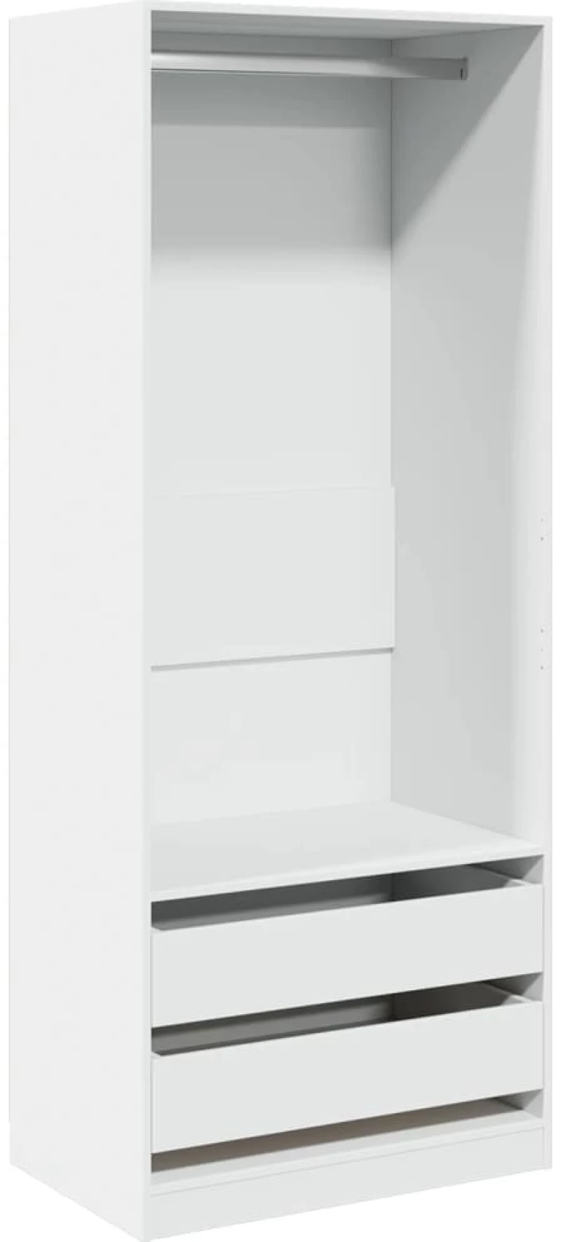 vidaXL Ντουλάπα Λευκή 80 x 50 x 200 εκ. από Επεξεργασμένο Ξύλο