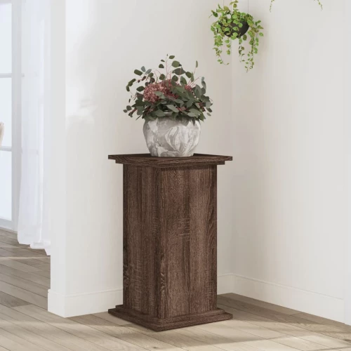 vidaXL Βάσεις Φυτών Καφέ Δρυς 33x33x60 εκ. Επεξεργασμένο Ξύλο