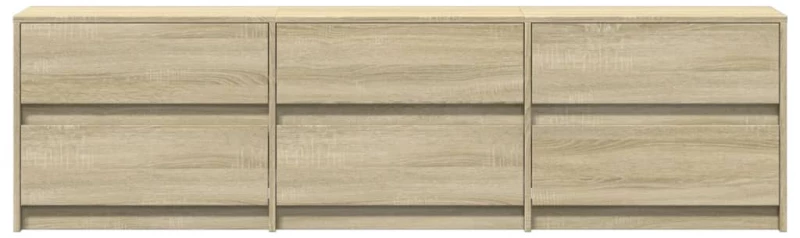vidaXL Έπιπλο Τηλεόρασης με LED Sonoma Δρυς 180x34x50 εκ. Επεξ. Ξύλο