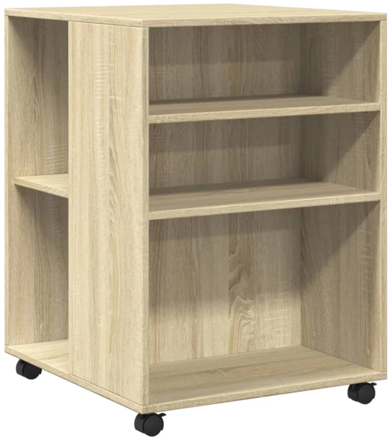 vidaXL Βοηθητικό Τραπέζι με Ρόδες Sonoma Δρυς 55x60x78 εκ. Επεξ. Ξύλο